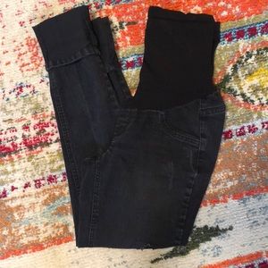 Maternity distressed jeans